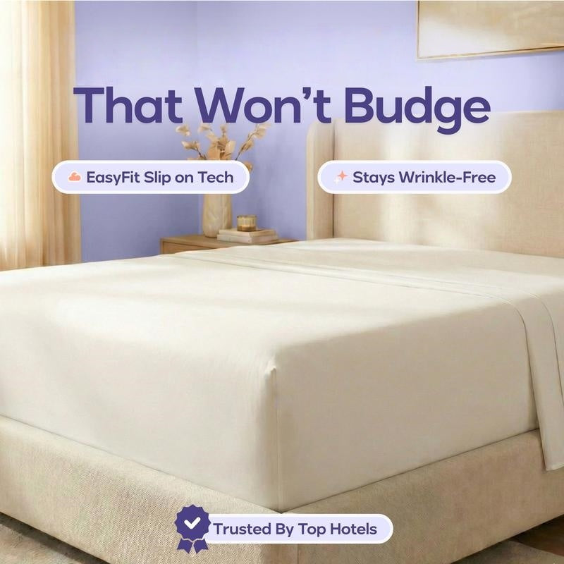 EasyFit sheets - silky soft, breathable, and wrinkle-resistant